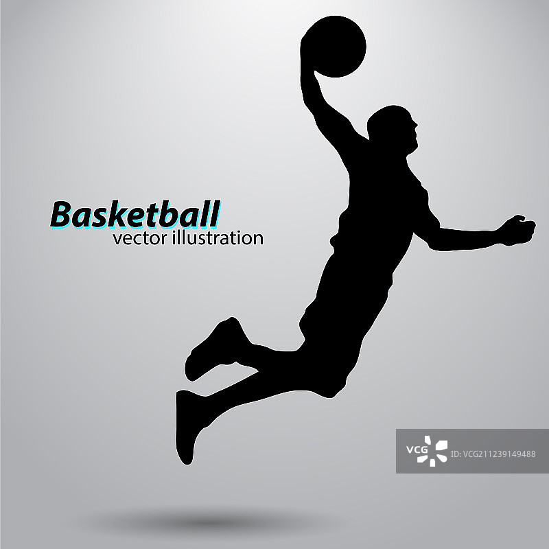 篮球运动员轮廓图片素材