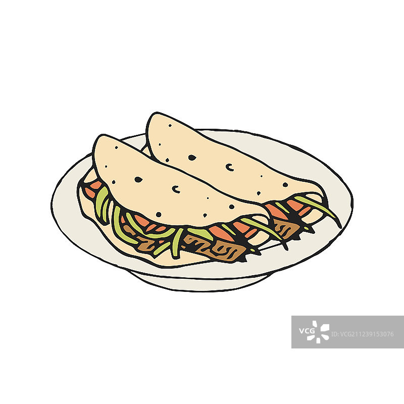 墨西哥食物法士达或墨西哥卷饼图片素材