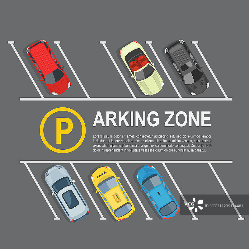 停车场顶视图图片素材