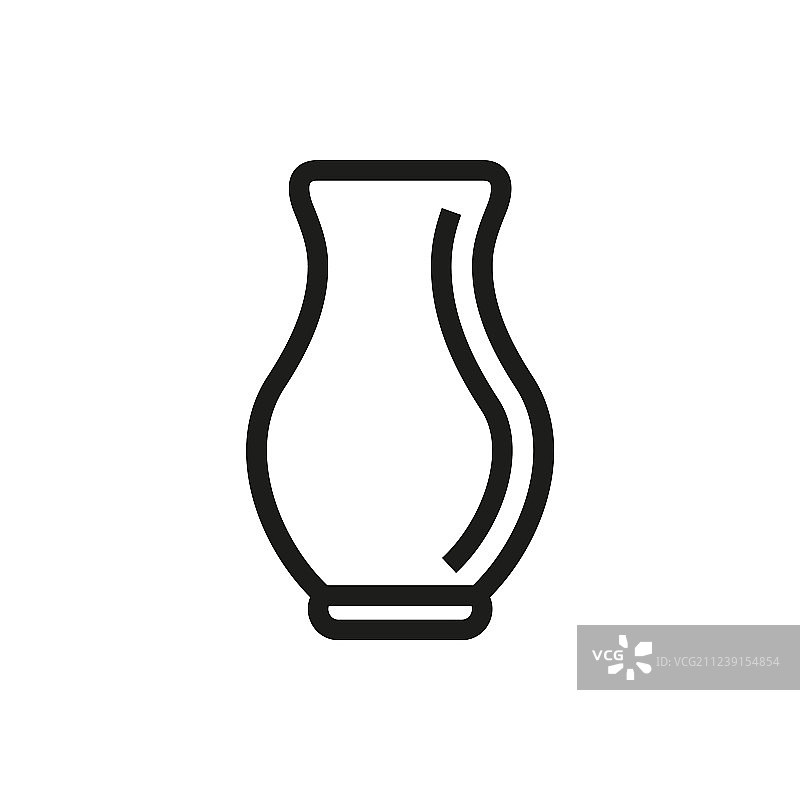 白色背景的粘土罐图标图片素材