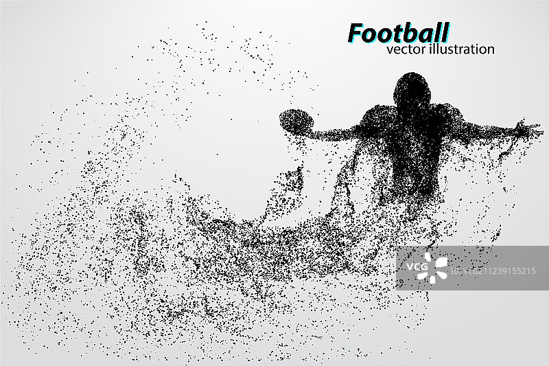 粒子足球运动员剪影图片素材