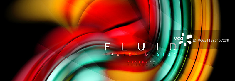 波浪流体流动的颜色运动效果图片素材