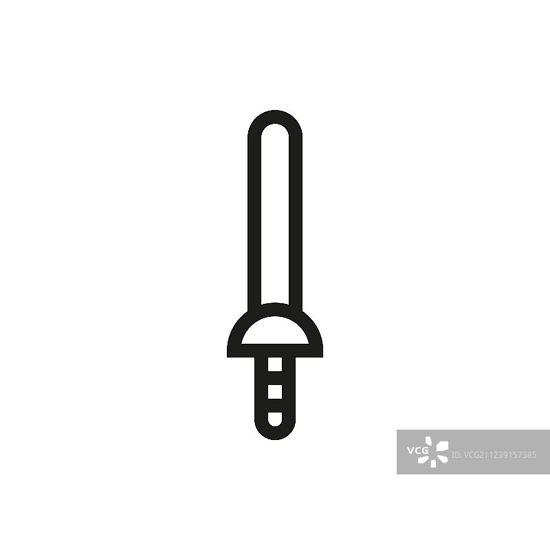 白色背景上的剑图标图片素材