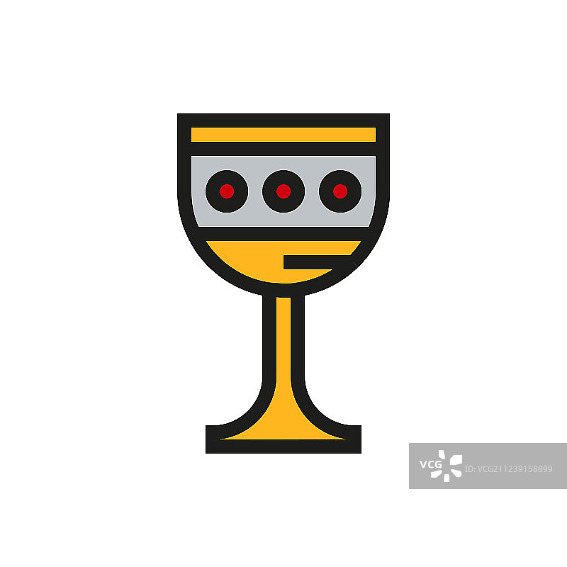 白色背景上的圣杯圣像图片素材