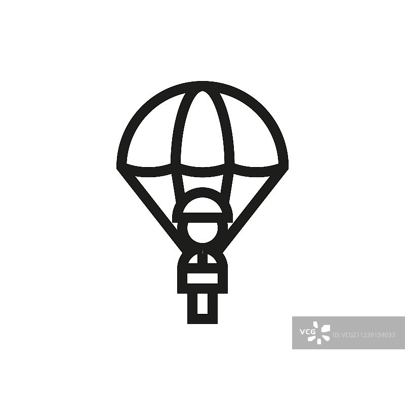 简约风格跳伞者图标图片素材