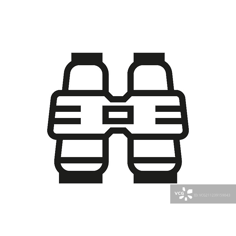 白色背景上的双筒望远镜图标图片素材