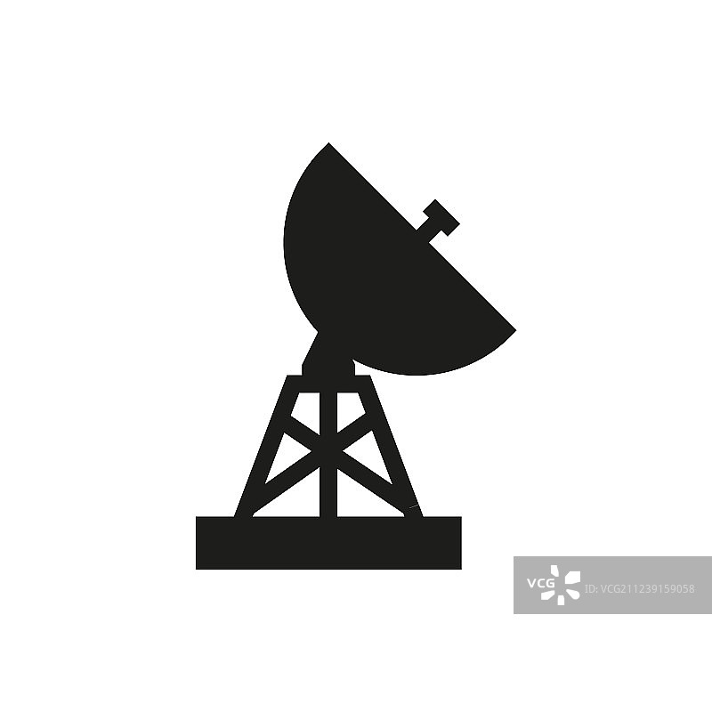 白色背景上的军用雷达图标图片素材