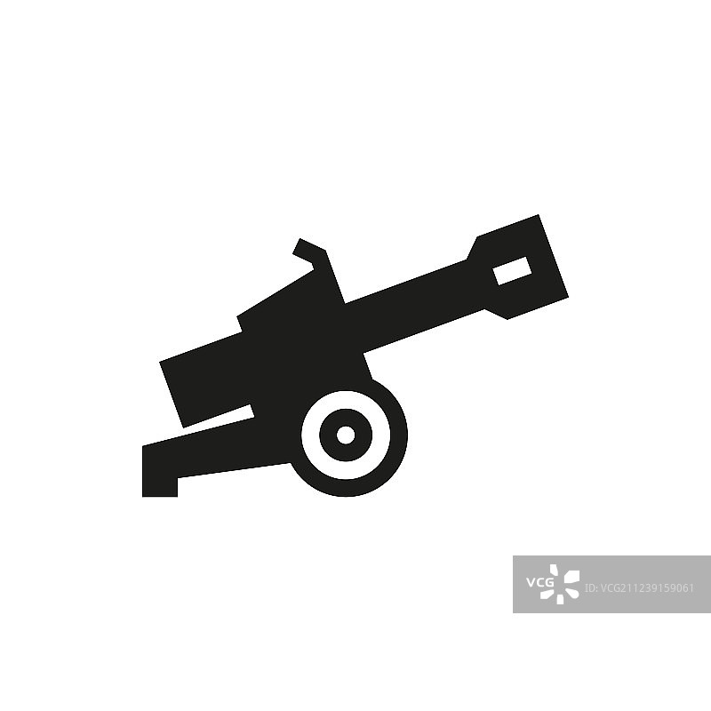 白色背景上的加农炮图标图片素材