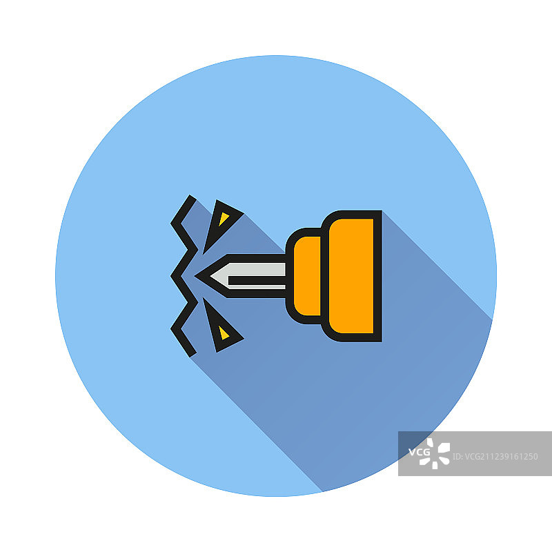 圆形背景上的电钻图标图片素材