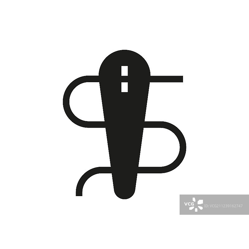 白色背景上的针图标图片素材