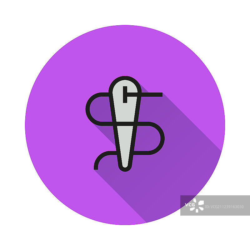 圆形背景上的针头图标图片素材