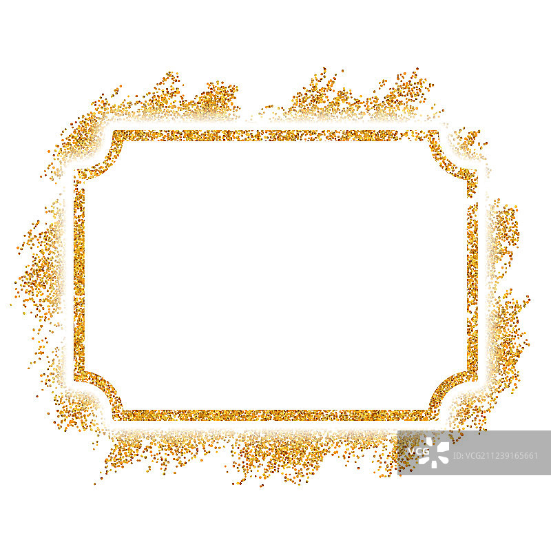 金色边框美丽的金色闪光设计图片素材