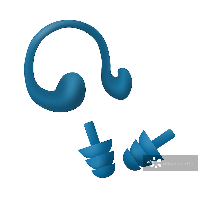 游泳鼻夹和耳塞图片素材