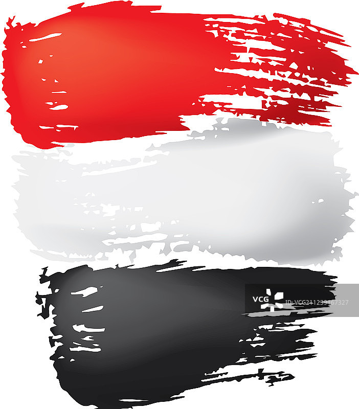 也门国旗上的白色图片素材