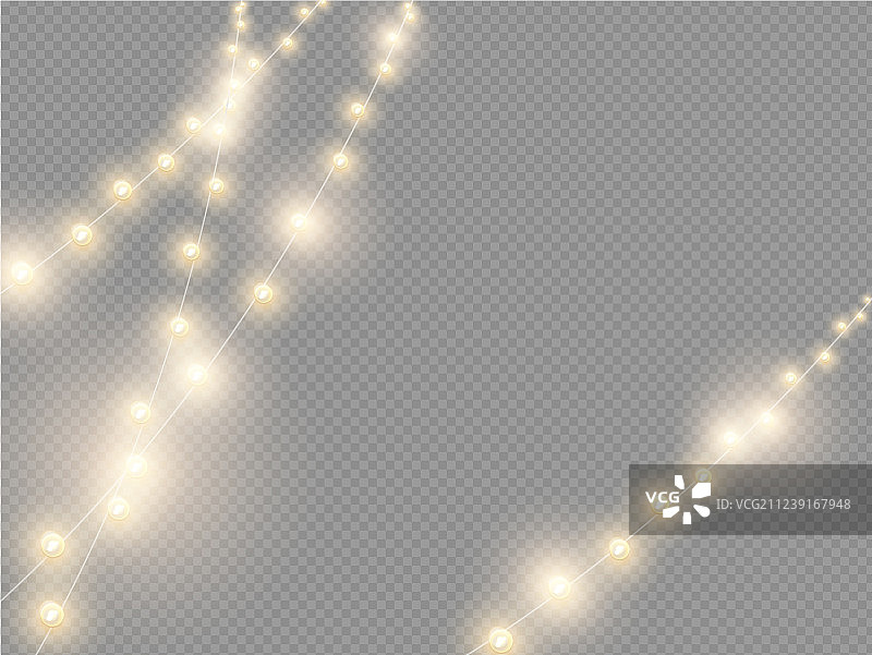 圣诞灯光效果设计元素图片素材