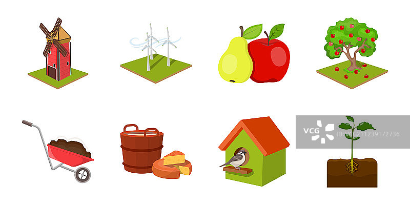 农业图标合集图片素材