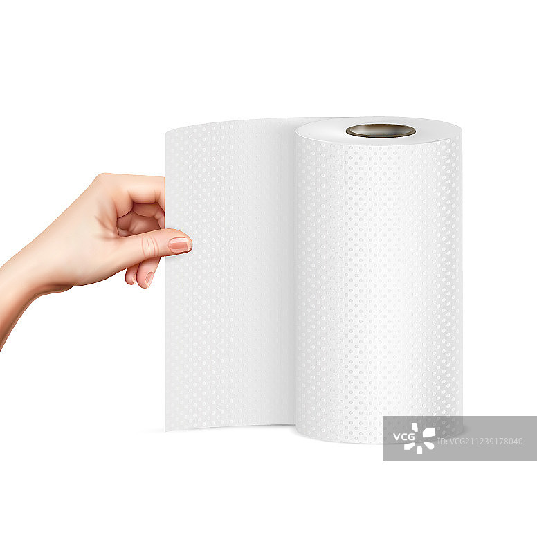 逼真的纸巾手部图像图片素材
