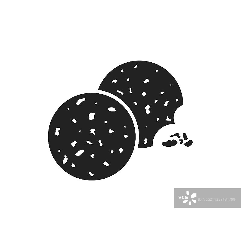 曲奇饼干扁平图标图片素材