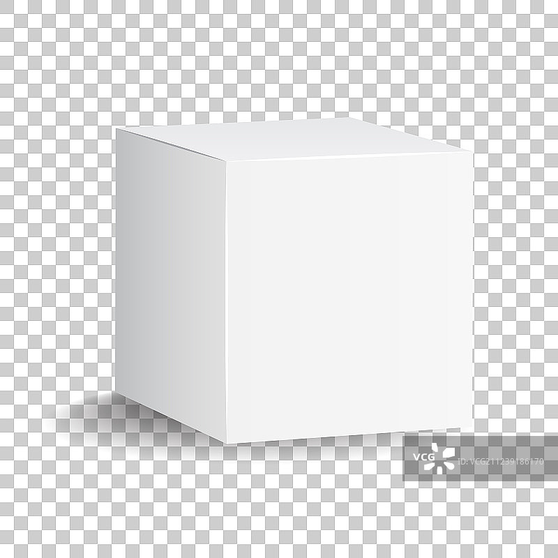 空白白色纸箱3D盒图标包装模型图片素材