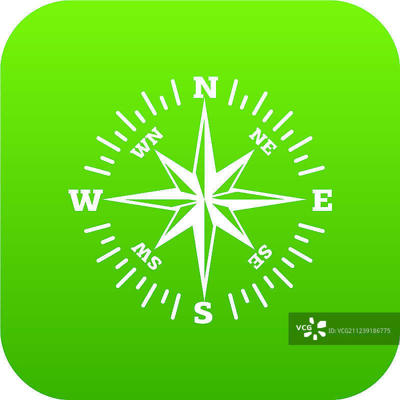 绿色玫瑰风向标图标图片素材