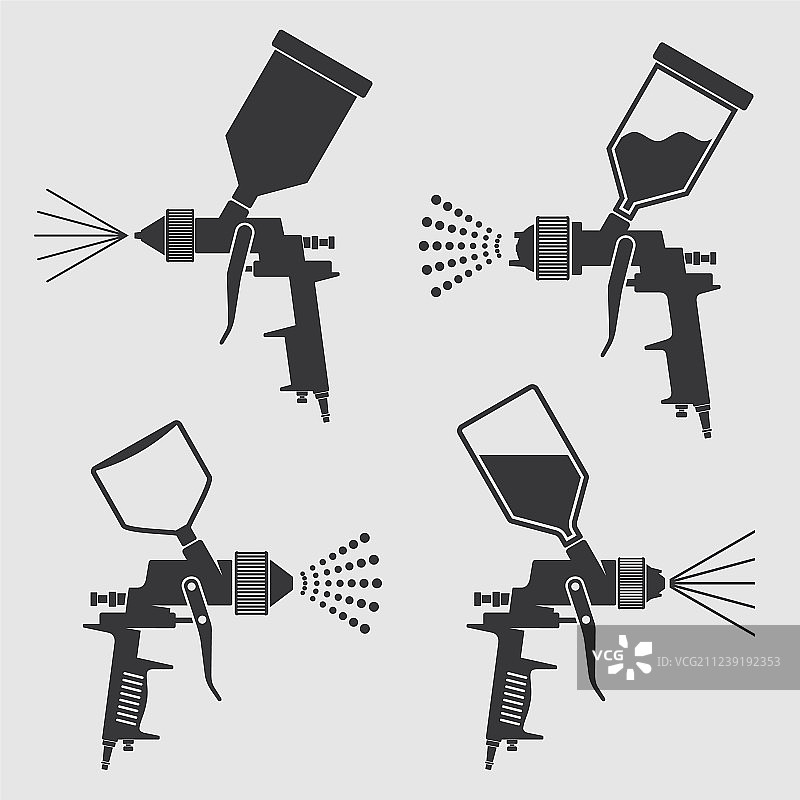 汽车车身工业喷漆枪图片素材