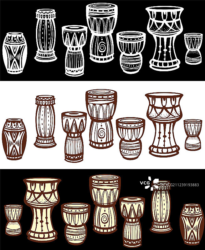 部落非洲鼓合集图片素材