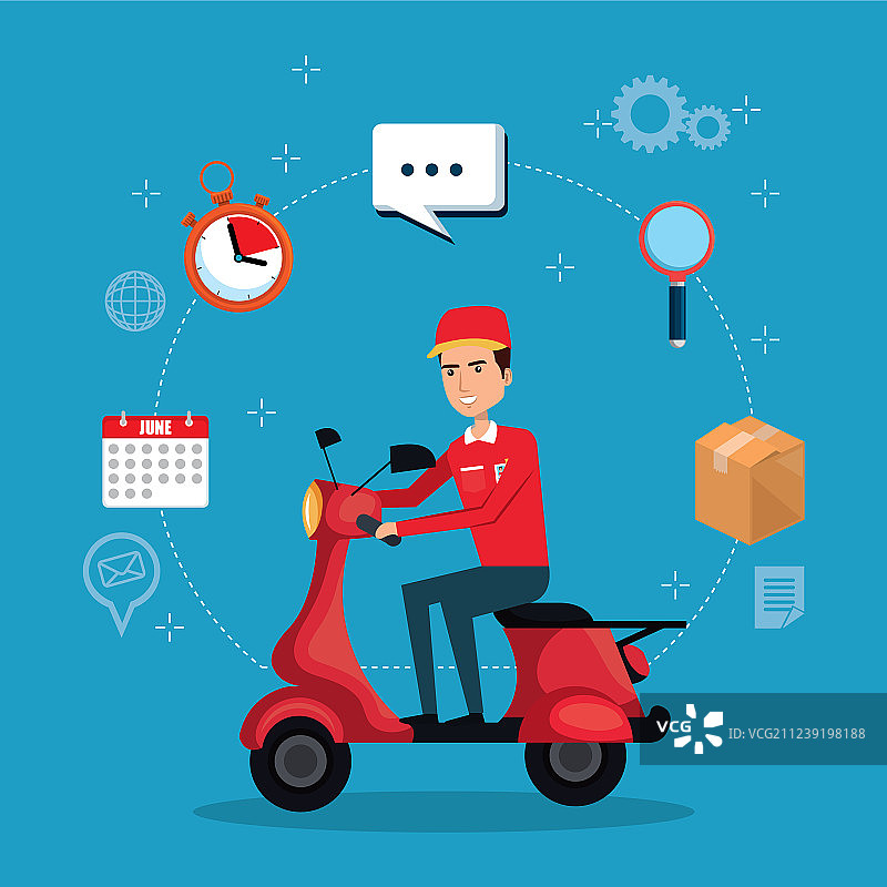 快递服务人员图片素材