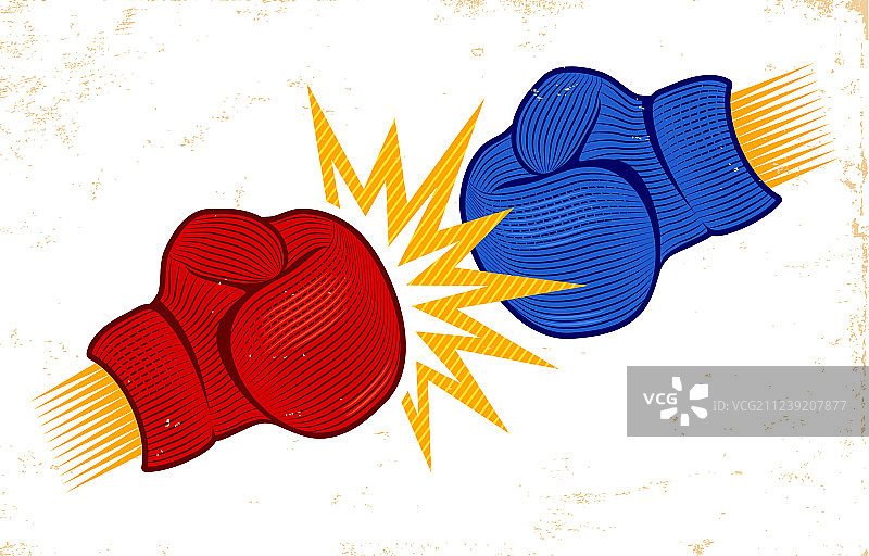雕刻风格的两只拳击手套图片素材