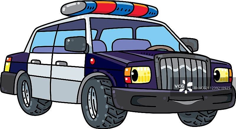 有趣的卡通小警车图片素材