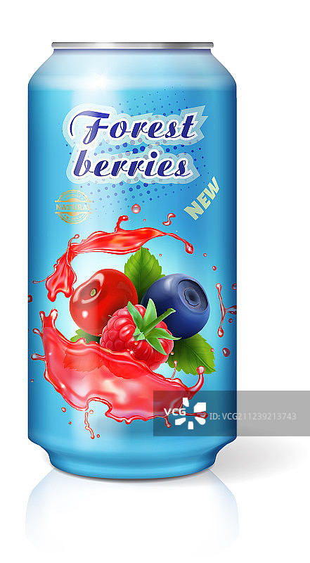 森林浆果混合饮料铝罐图片素材