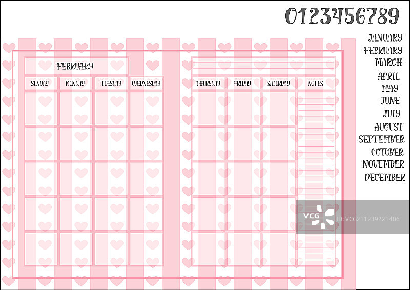 粉色书本大小的月度计划本图片素材