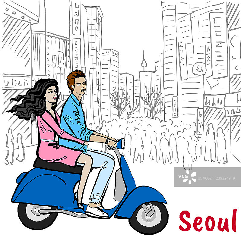 明洞购物街图片素材