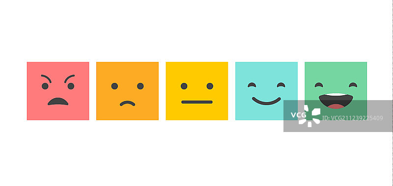 表情满意度调查量表图片素材