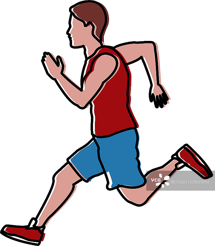 跑步健身男人图片素材