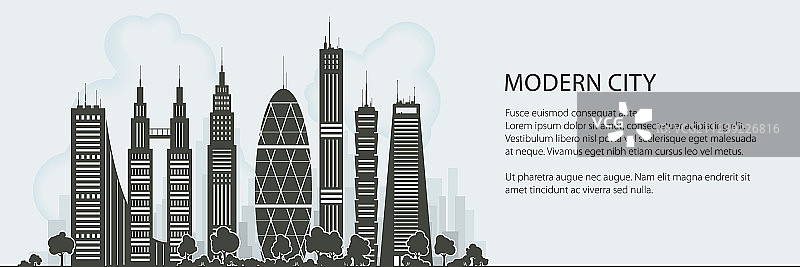 现代大城市banner图片素材