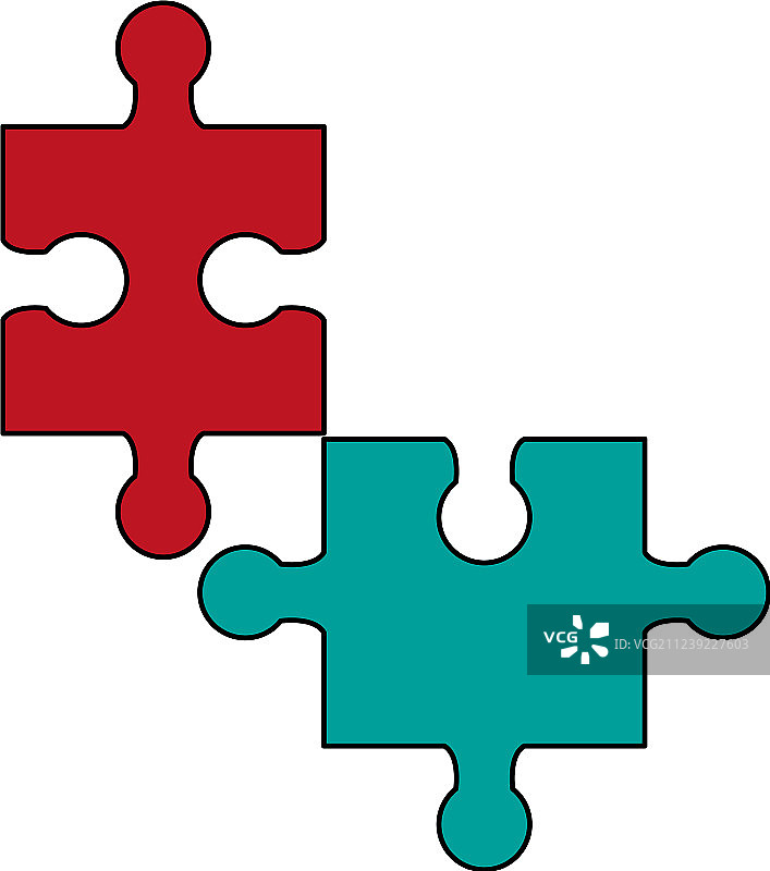 孤立的拼图碎片图片素材