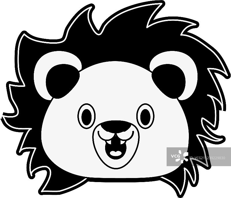 可爱的卡通狮子图片素材