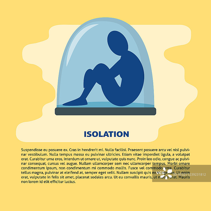 扁平风格的隔离概念图片素材