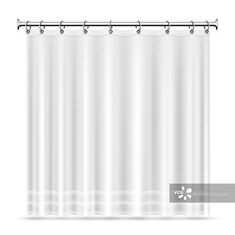 逼真浴帘模板图片素材