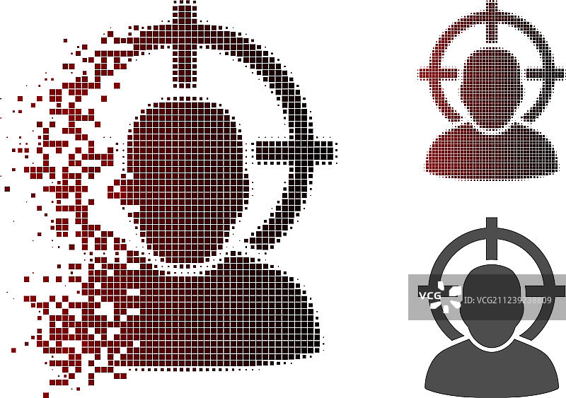 像素点人物拍摄图标图片素材