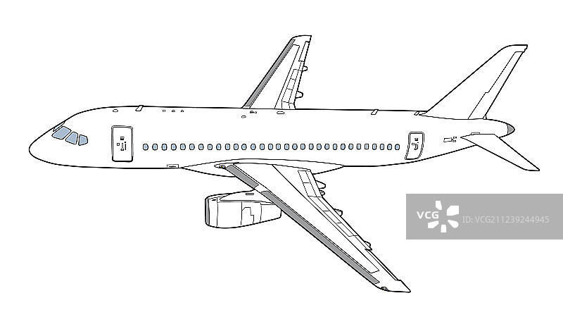 现代俄罗斯客机图片素材