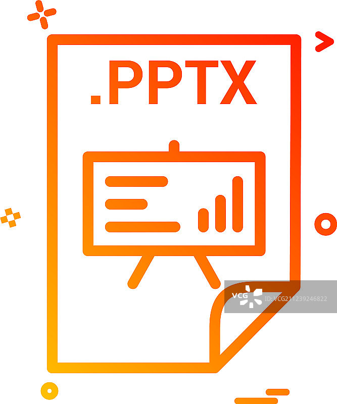 PPTX应用程序下载文件格式图标图片素材