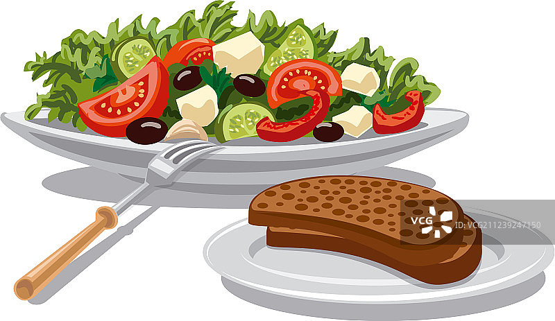 新鲜希腊沙拉图片素材