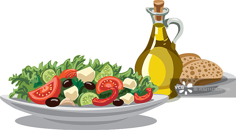 新鲜希腊沙拉图片素材