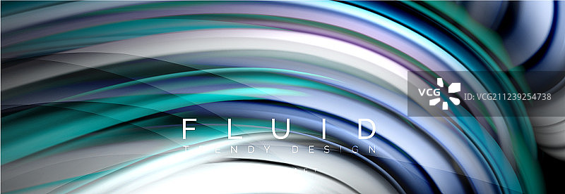 波浪流体流动的颜色运动效果图片素材