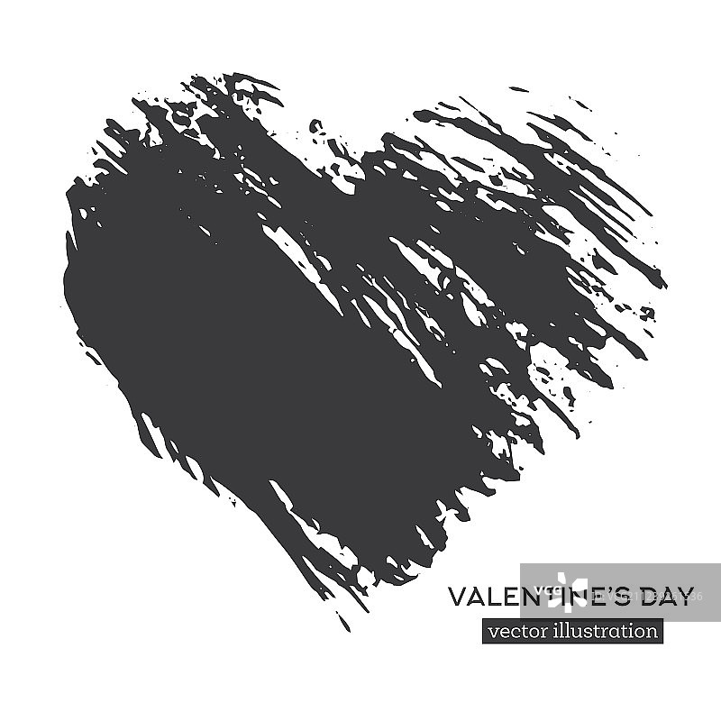 手绘书法爱心白色背景图片素材