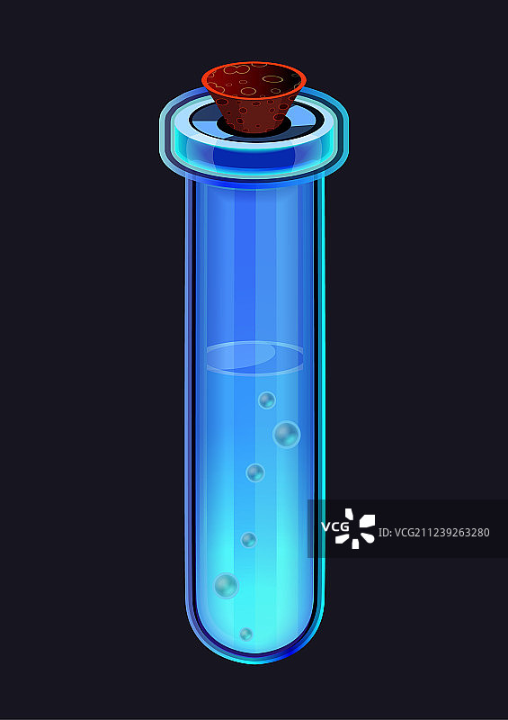 蓝色透明玻璃管图片素材