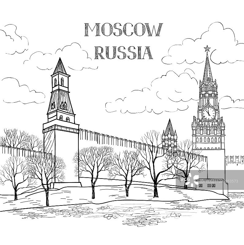 莫斯科红场城市风光图片素材