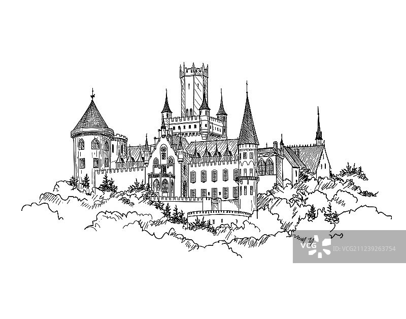 德国著名城堡风光图片素材