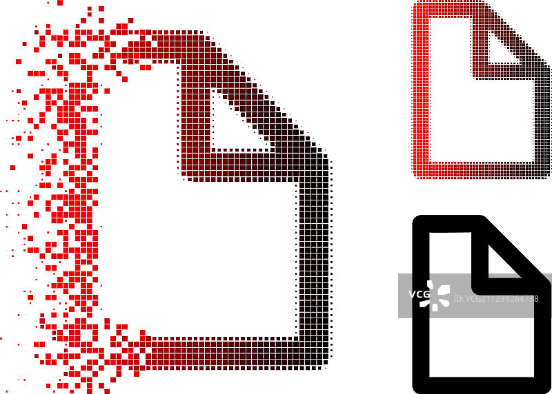 分解式点状半色调文档页面图标图片素材